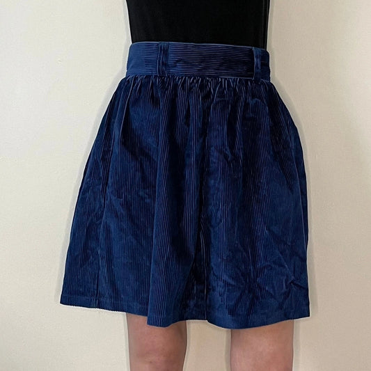 Vintage blue Jeans West Cord Skirt - womens 28" waist