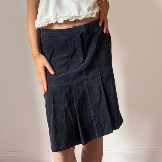 Vintage navy Linea Emme Mini Skirt - womens 28" waist