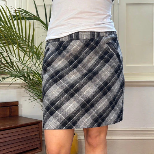 Vintage grey Street One Mini Skirt - womens 30" waist