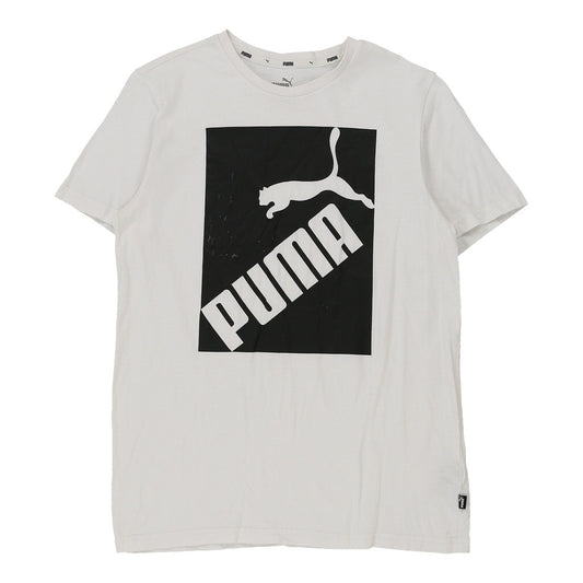 Vintage white Age 13-14 Puma T-Shirt - boys x-large
