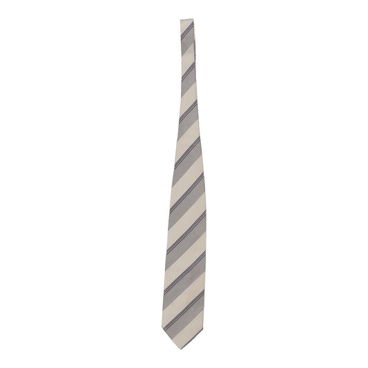 Vintage Giorgio Armani Striped Tie - No Size Grey Silk