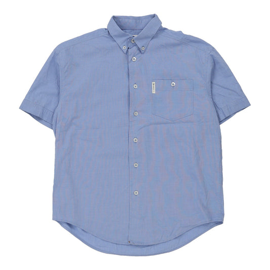 Vintage Age 10 Armani Jeans Short Sleeve Shirt - Medium Blue Cotton