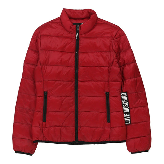 Vintage Love Moschino Puffer - Small Red Down And Feather