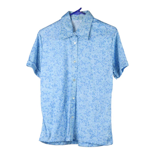 Vintage Unbranded Hawaiian Shirt - Medium Blue Viscose Blend