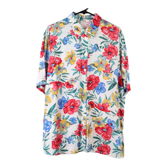 Vintage Unbranded Floral Hawaiian Shirt - Large Multicoloured Viscose Blend