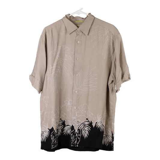 Vintage Cubavera Hawaiian Shirt - Large Brown Viscose Blend