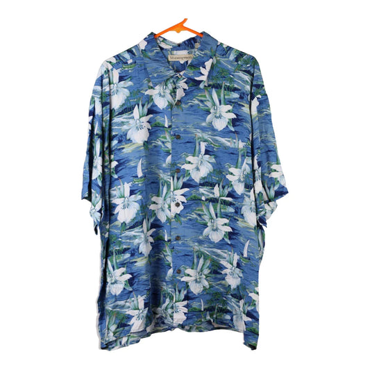 Vintage Munsingwear Floral Hawaiian Shirt - 2XL Blue Viscose Blend