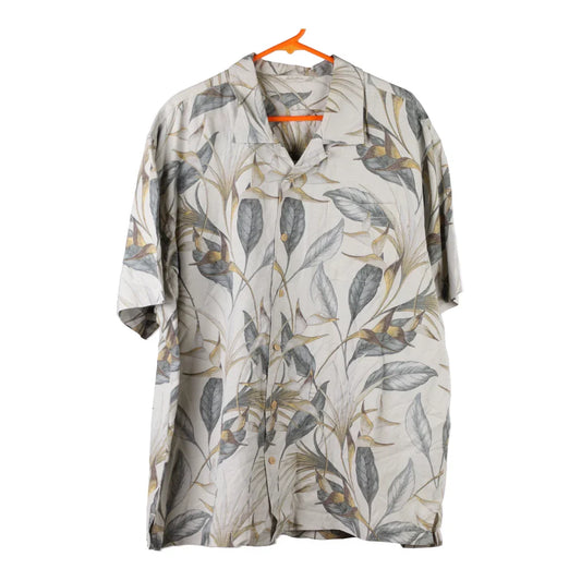 Vintage Paradise Collection Hawaiian Shirt - 2XL Beige Viscose Blend