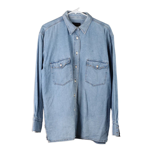 Vintage Wampum Denim Shirt - Large Blue Cotton