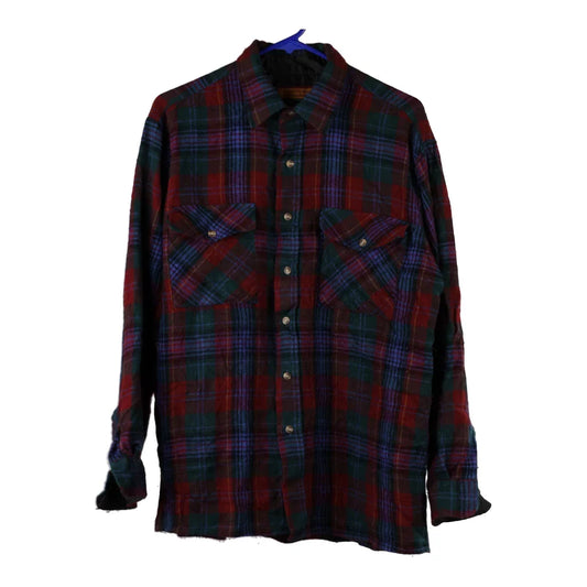 Vintage Northern Explorer Checked Flannel Shirt - XL Multicoloured Acrylic