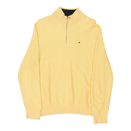 Vintage yellow Tommy Hilfiger 1/4 Zip - mens medium