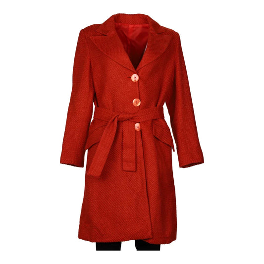 Vintage orange 1970's Unbranded Overcoat - womens large