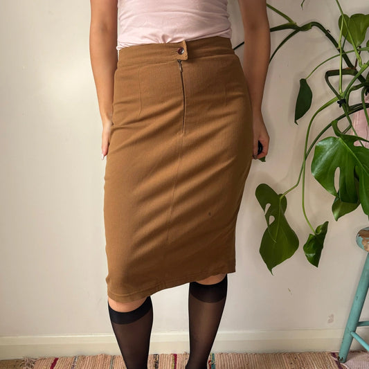 Vintage brown Weekend By Max Mara Mini Skirt - womens 28" waist