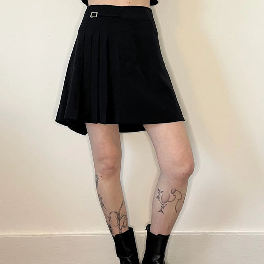 Vintage navy Unbranded Pleated Skirt - womens 25" waist