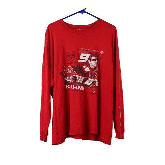 Vintage Kasey Kane Nascar Long Sleeve T-Shirt - 2XL Red Cotton