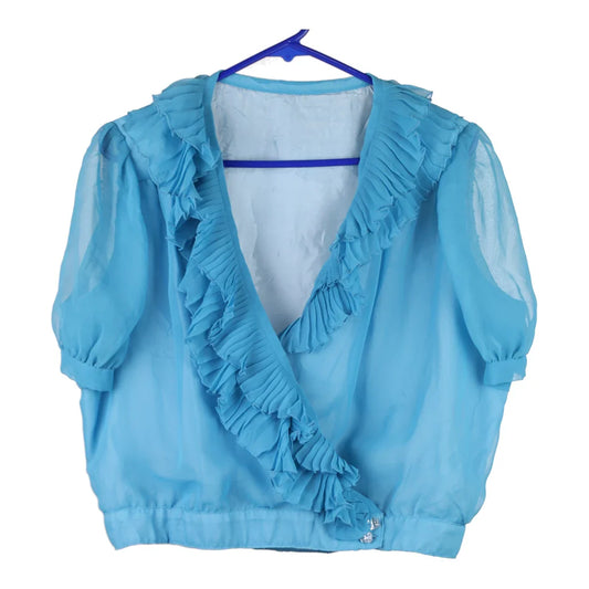 Vintage blue Unbranded Blouse - womens medium
