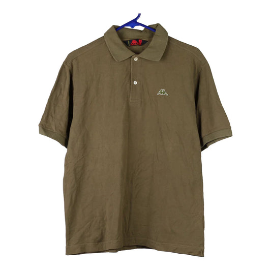 Vintage khaki Kappa Polo Shirt - mens medium