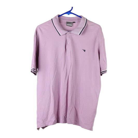 Vintage pink Diadora Polo Shirt - mens x-large