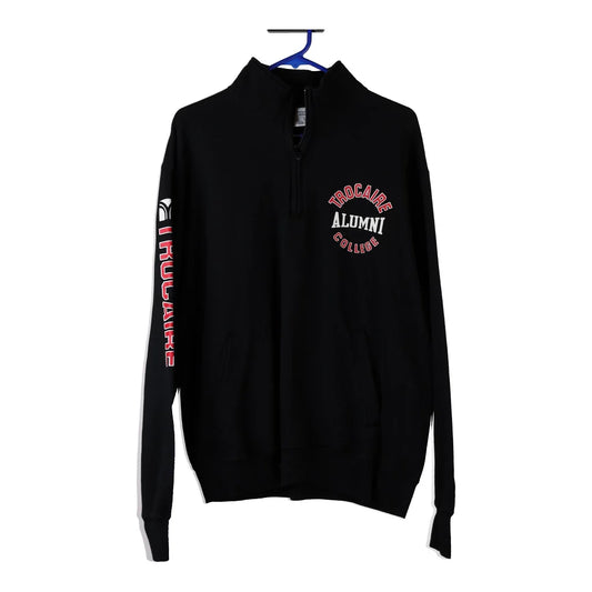 Vintage black Trocaire College Alumni  Champion 1/4 Zip - mens large