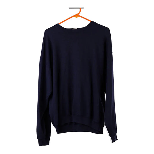 Vintage navy Blank Unbranded Sweatshirt - mens x-large