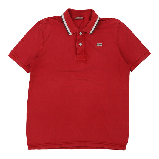 Vintage red Napapijri Polo Shirt - mens medium
