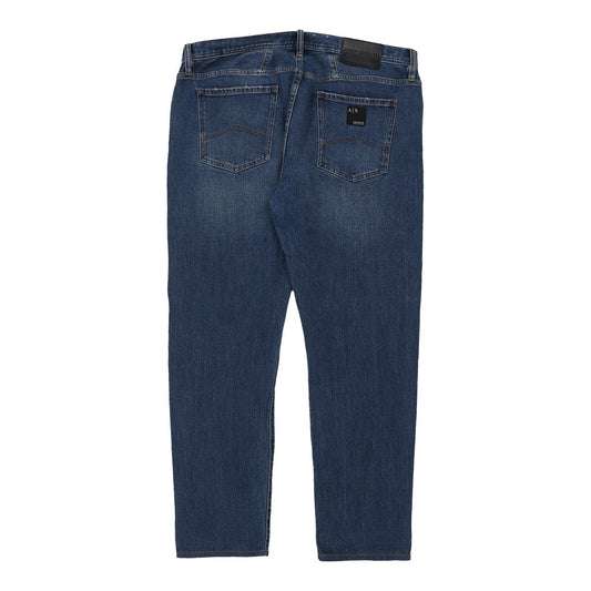 Pre-Loved blue Armani Exchange Jeans - mens 39" waist
