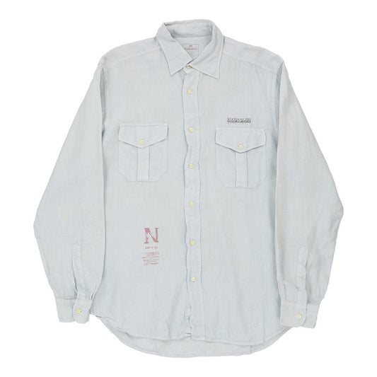Vintage blue Napapijri Shirt - mens large