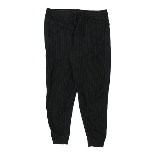 Vintage Love Moschino Pinstripe Joggers - Large Black Cotton Blend