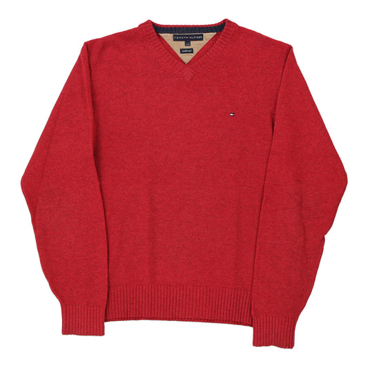 Vintage Tommy Hilfiger Jumper - Large Red Wool