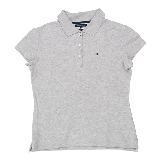Vintage Tommy Hilfiger Polo Shirt - Medium Grey Cotton