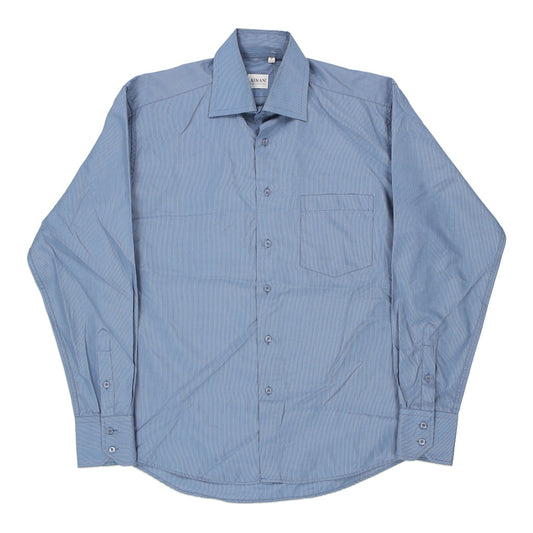 Vintage Armani Shirt - Large Blue Cotton