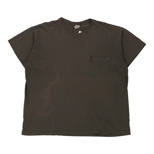 Vintage Armani Exchange T-Shirt - Large Khaki Cotton