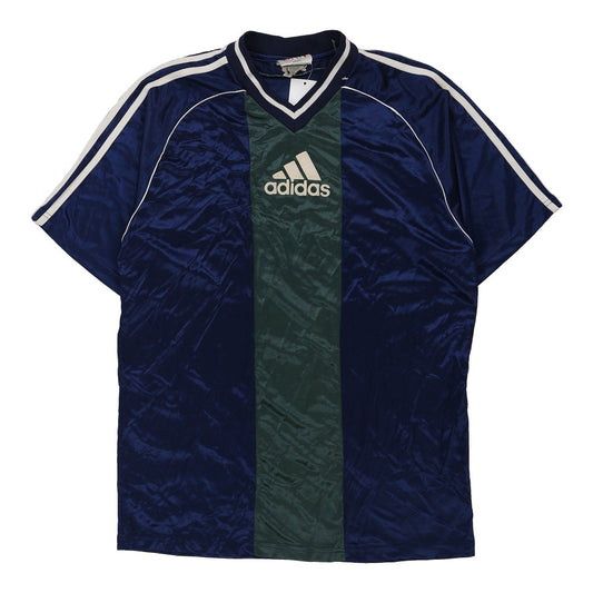 Vintage Adidas Tall Football Shirt - Large Block Colour Polyester