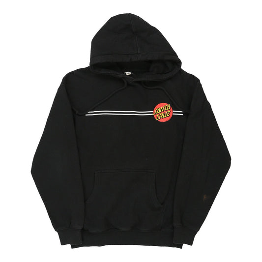 Vintage Santa Cruz Graphic Hoodie - Large Black Cotton Blend