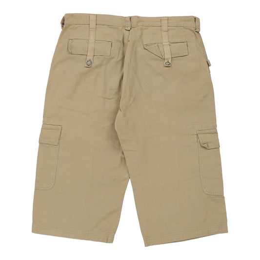 Vintage 3/4 length Napapijri Cargo Shorts - 36W 18L Beige Cotton