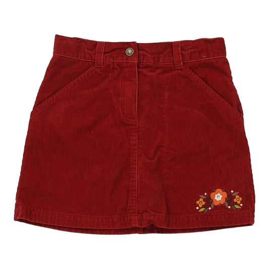 Vintage Age 8 Gymboree Mini Cord Skirt - Small Red Cotton