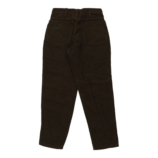 Vintage brown Age 13 Closed Basic Cord Trousers - girls 26" waist