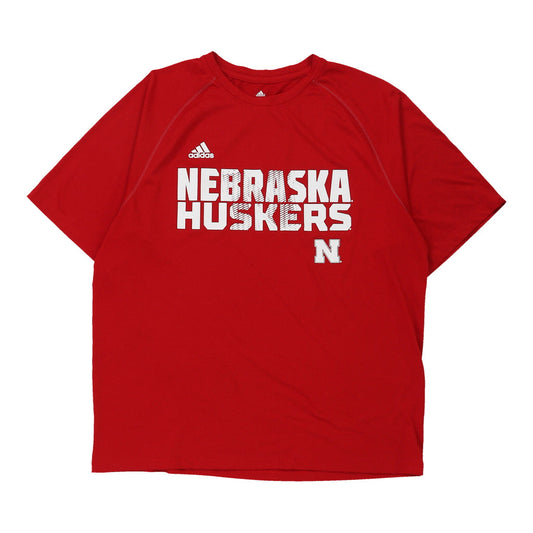 Vintage red Nebraska Huskers Adidas T-Shirt - mens large