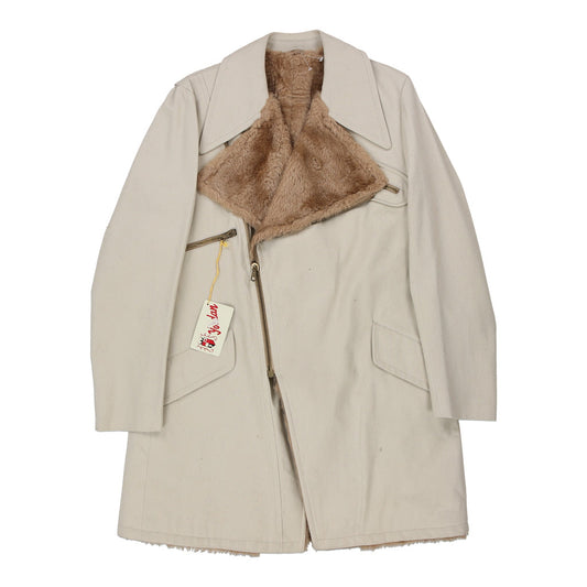 Vintage 80s/ 70s Yordan Coat - Large Cream Cotton Blend