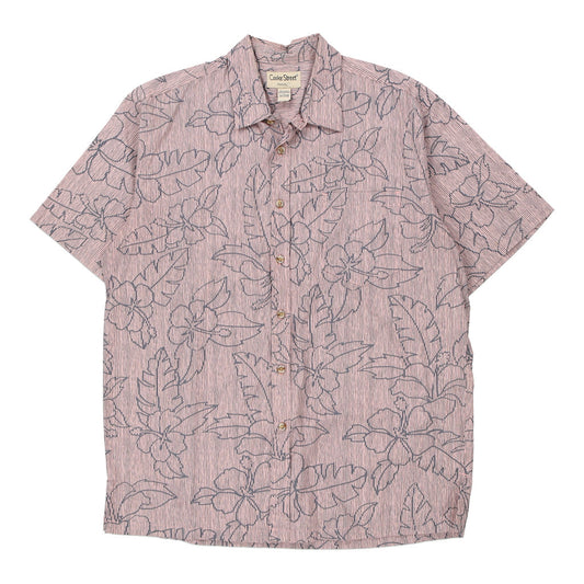 Vintage Cooke Street Patterned Shirt - Large Pink Cotton