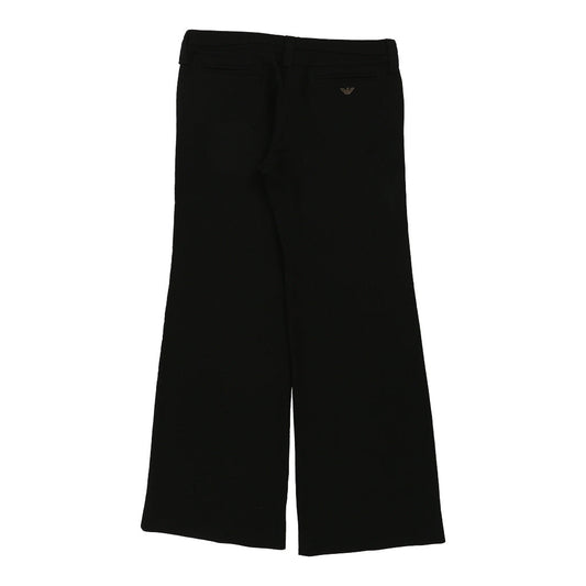 Vintage Emporio Armani Trousers - 37W UK 16 Black Polyester Blend