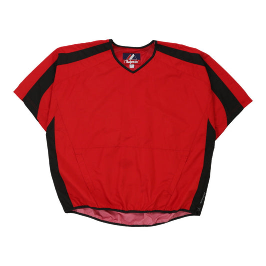 Vintage red Majestic Windbreaker - mens x-large