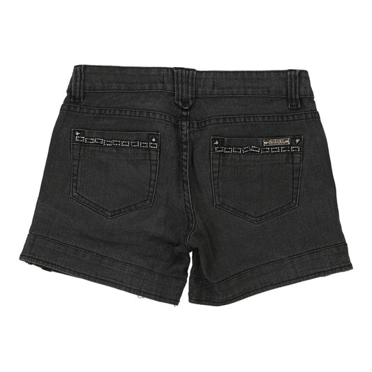 Vintage black Miss Bon Bon Denim Shorts - womens 30" waist