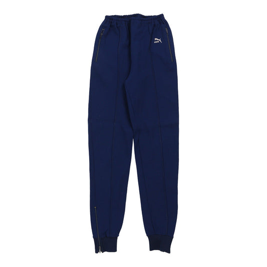 Vintage Puma Tracksuit - Small Blue Polyester