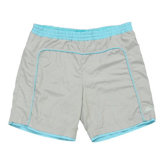 Vintage Kappa Swim Shorts - Large Grey Polyester