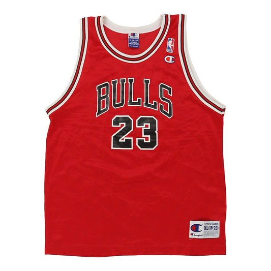 Vintage red Age 16 Chicago Bulls Champion Jersey - boys x-large