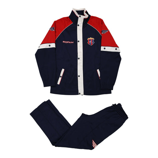 Vintage navy Taranto Calcio Ropam Full Tracksuit - mens large