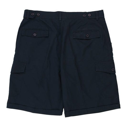 Vintage Gold Short Cargo Shorts - 32W 9L Navy Cotton