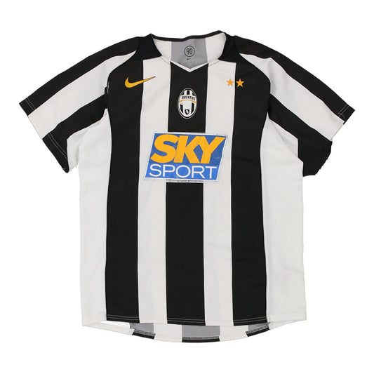 Vintage black & white T90 Juventus FC Nike Football Shirt - mens medium