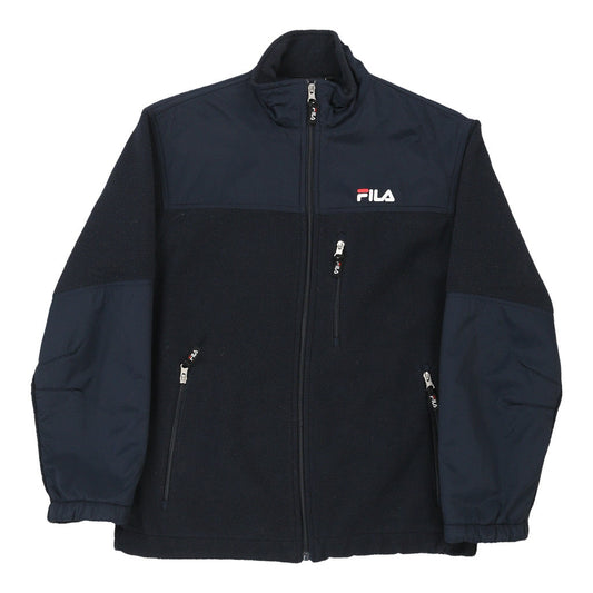 Vintage navy Fila Fleece Jacket - mens small